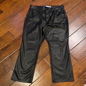 Old Navy High-Rise Faux Leather Pants - Black